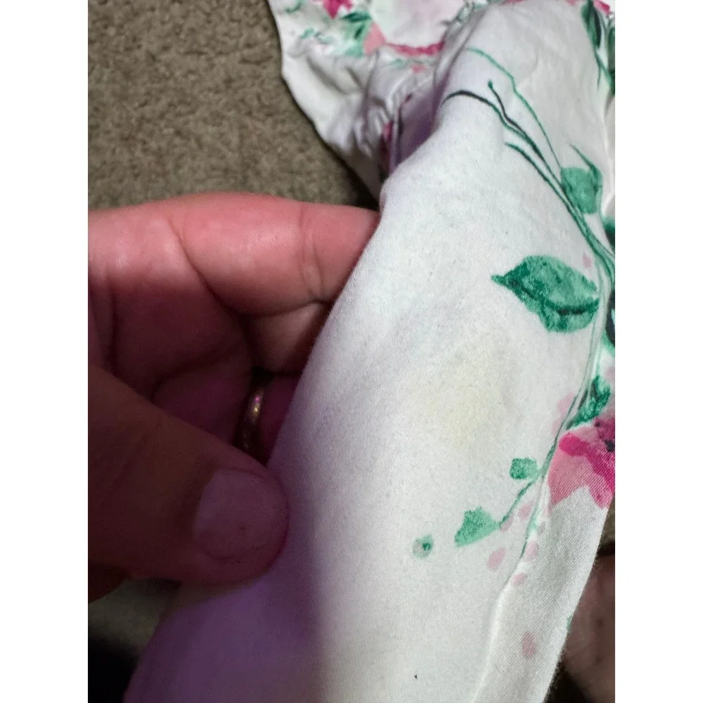 The Childrens Place Girls 4T Floral Rose Dress Sleeveless Pink White Bow Back